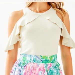 Lilly Pulitzer.. JANINA RUFFLE SWEATER TANK